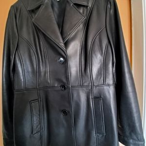 Black leather jacket